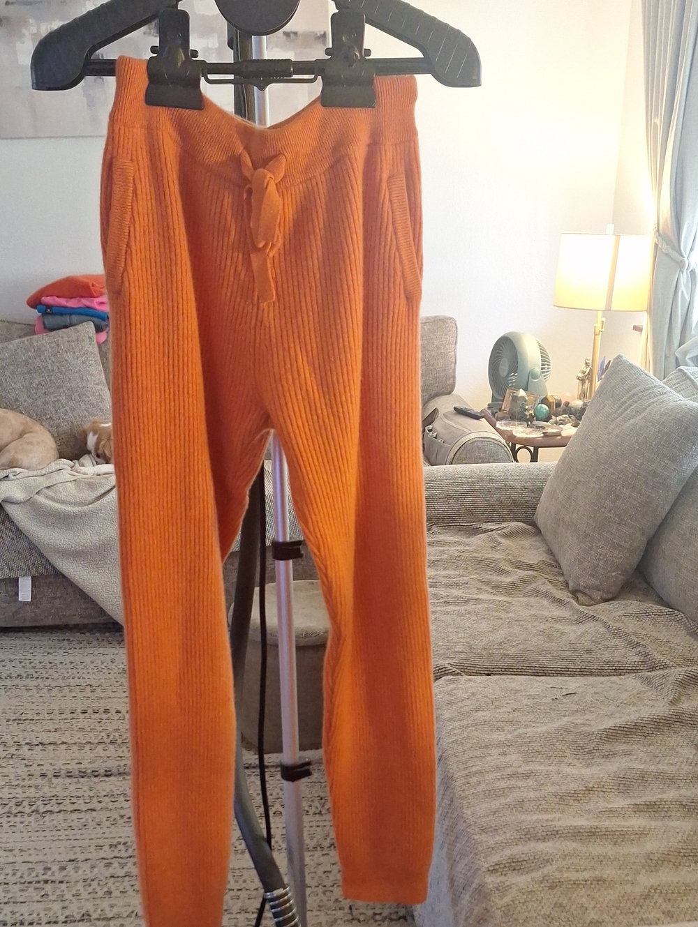 Cozy Orange Cashmere Joggers